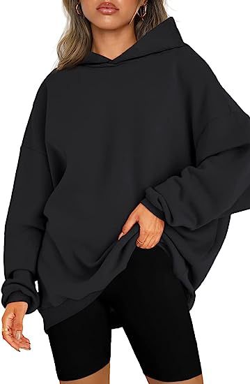 Women's Oversized Hooded Pullover Cozy Casual Sweater