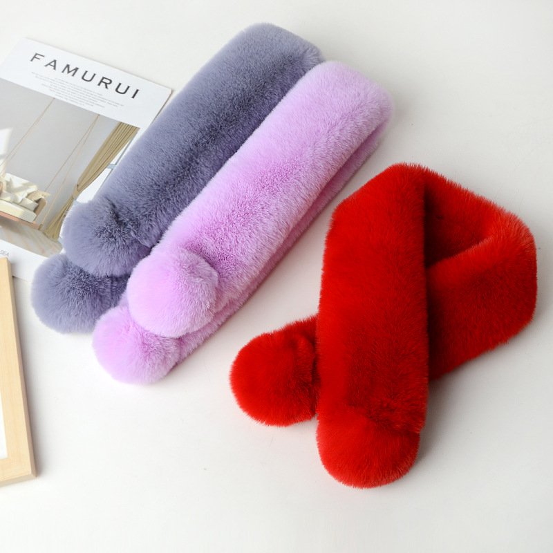 Cozy Thickened Plush Scarf for Cold Weather