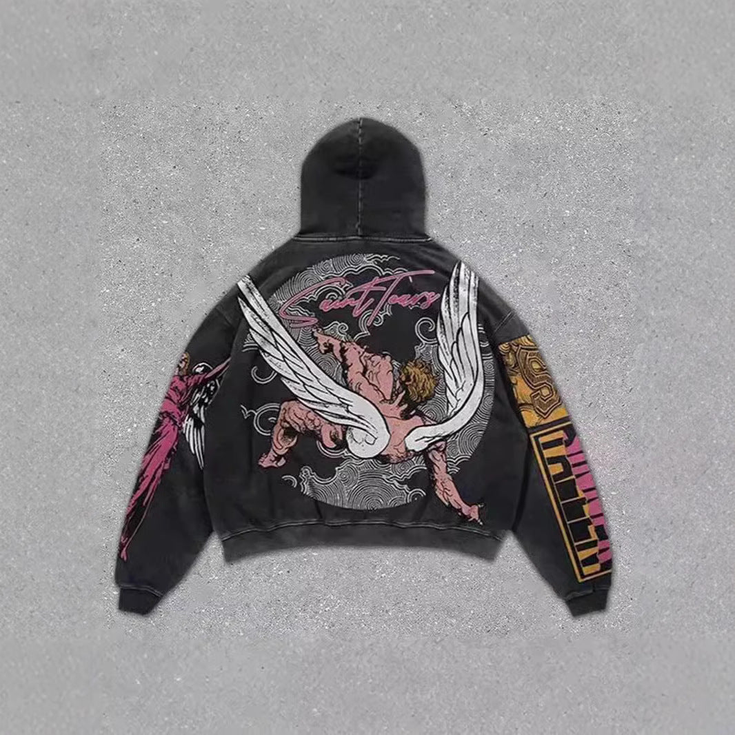 Printed Men's And Women's Leisure Pullover Hoodie