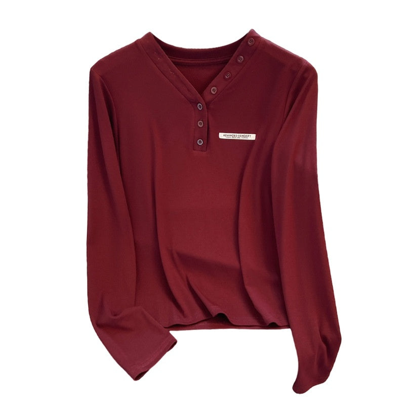 Women's Slim-Fit Thermal Long Sleeve Pullover