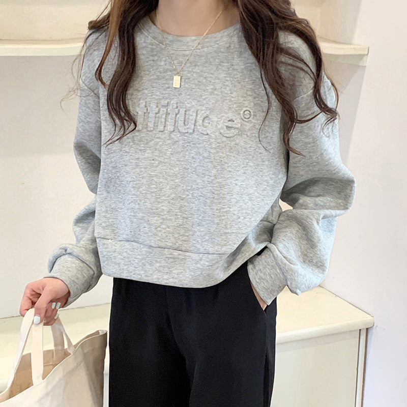 Chic Letter Long-Sleeve Sweater for Women