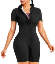 Body-shaping Corsets Short Sleeve Zipper Design High Elastic Waist