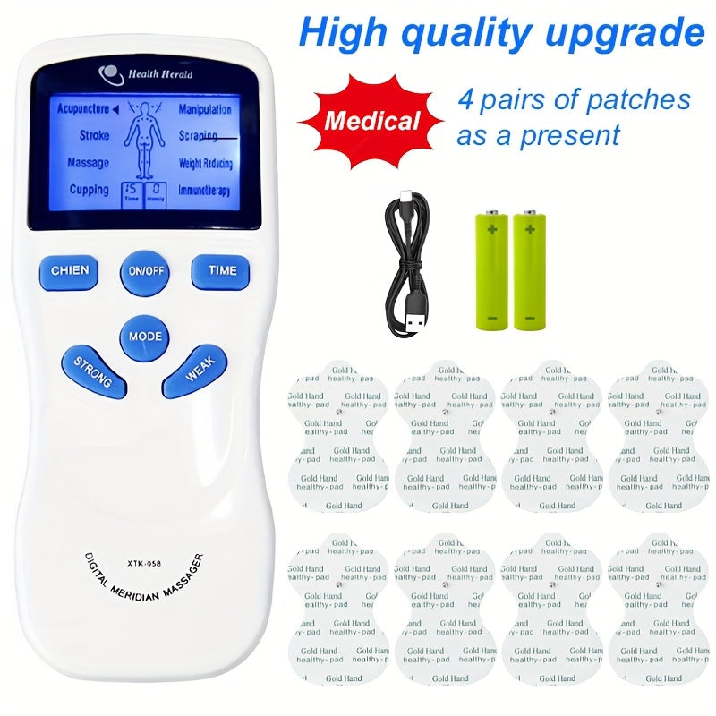 CESLIFF TENS + EMS Muscle Stimulator, Muscle Relief Pulse Massager with 8 Electrodes, TENS Units, Usable for Systemic/Body-Wide And Muscle Relaxation, Portable Design, Perfect Gift for Family And...
