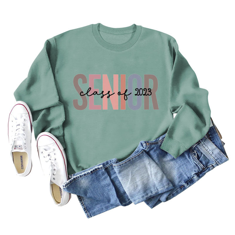 Women's Letter Print Casual Long Sleeve Loose Sweater