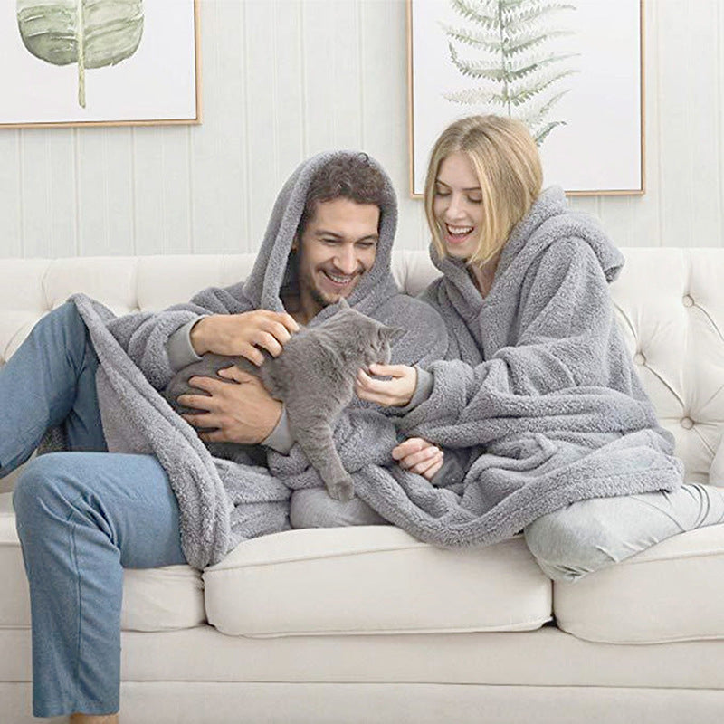 Cozy Oversized Winter Hoodie with Pocket for Women