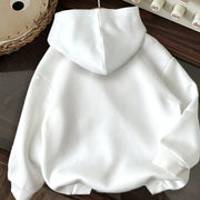 Women's Letter Print Casual Hooded Pullover Sweater