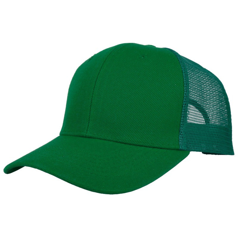 Black Mesh Trucker Snapback Hat with Structured Front