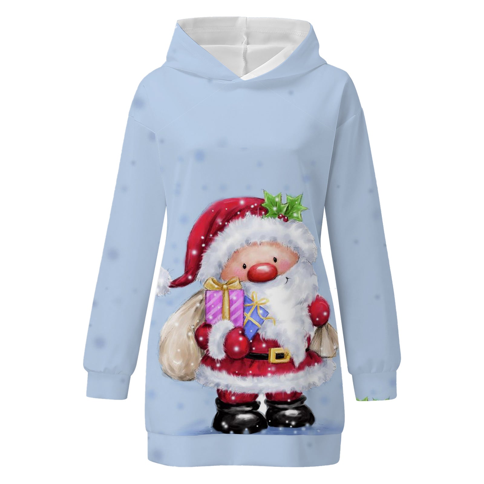 Festive Christmas Print Hoodie for Cozy Holiday Style