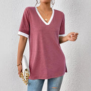 Peach Slim‑Fit Short‑Sleeve Top – 3D Detail, Versatile Style