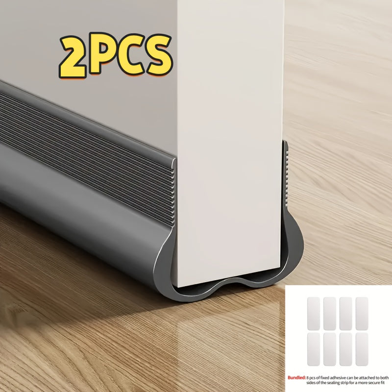 [Door Draft Stopper] 2pcs Door Draft Stopper - Soundproof Windproof Seal for Indoor/Outdoor Doors, Available in Deep Brown/Grey/White/Black - Ideal for Under Door Gap Seals