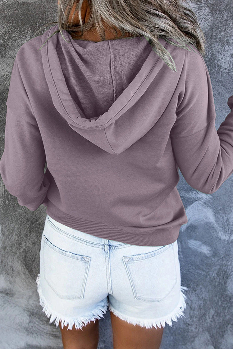 Women's Casual Hooded Sweatshirt with Pockets