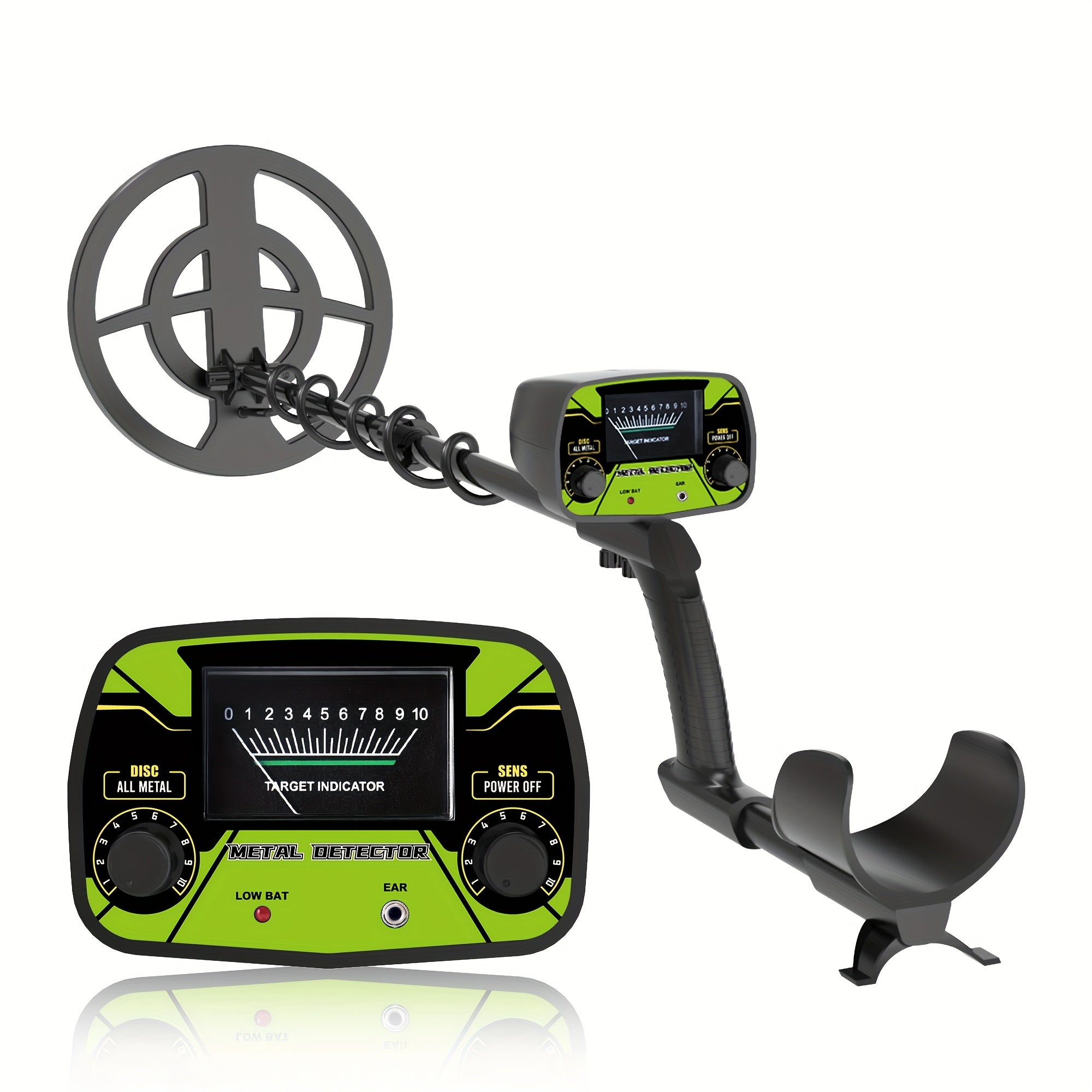 Portable Underground Metal Detector with 7.87‑inch Search Coil (Batteries Not Included)