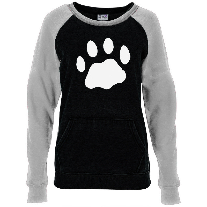 Printed Long Sleeve Pullover Hoodie Fashion Women's Wear Coat