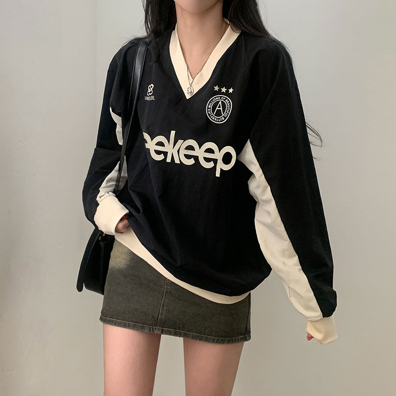 Letter Print Oversized Streetwear Sweatshirt