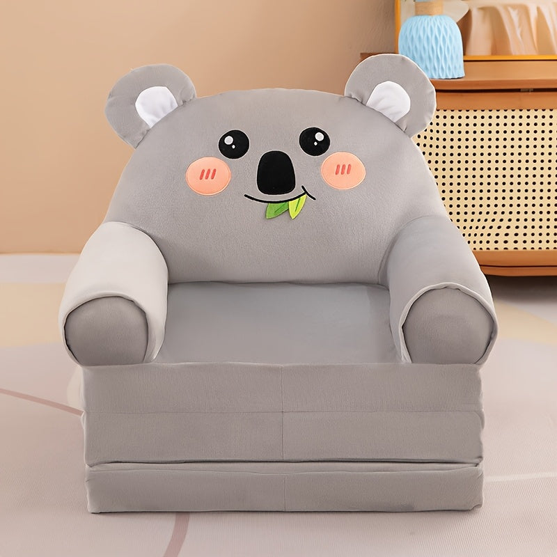 Foldable Three-Fold Sofa Stool with Removable Washable Cover – Cute Design for Living Room or Bedroom