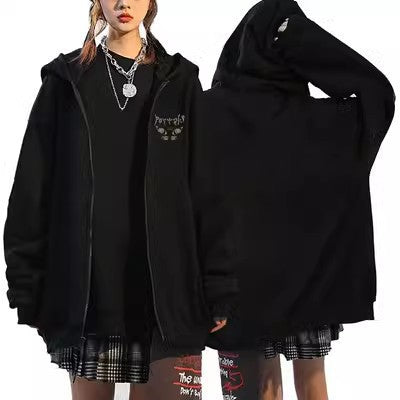Unisex Anime Zip-Up Hoodie Cartoon Cardigan Sweater