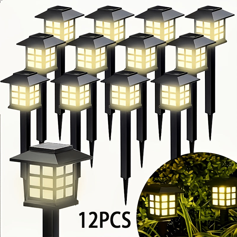 Solar LED Outdoor Light – Pack of 12, IP44 Rated, Warm White, Suitable for Sidewalks, Driveways, Courtyards and Lawns
