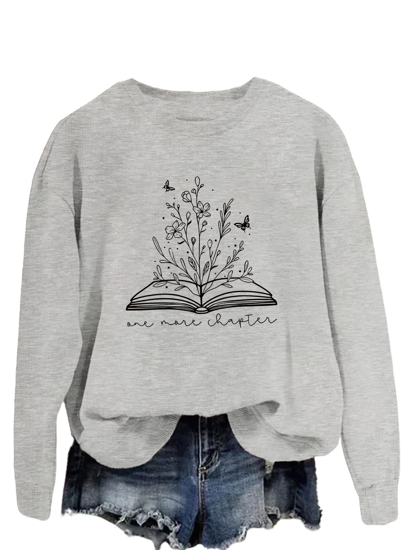 Casual Long Sleeve Letter Print Loose Sweatshirt