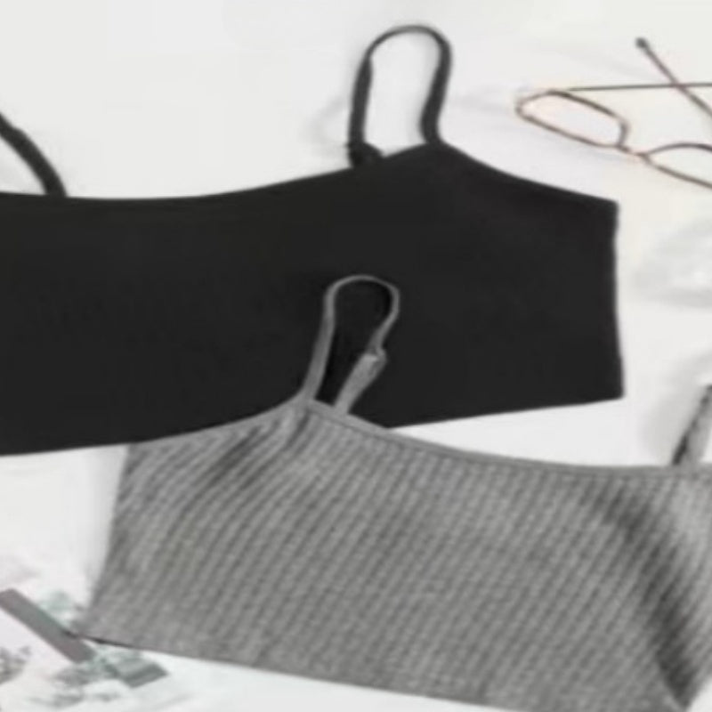Multi‑Color Cotton‑Poly Tube Top Set – Cozy Twin‑Style Camisole