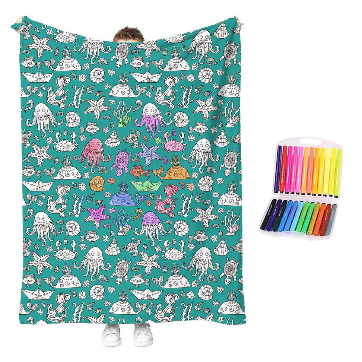 Interactive Diy Creative Painting and Graffiti Blanket