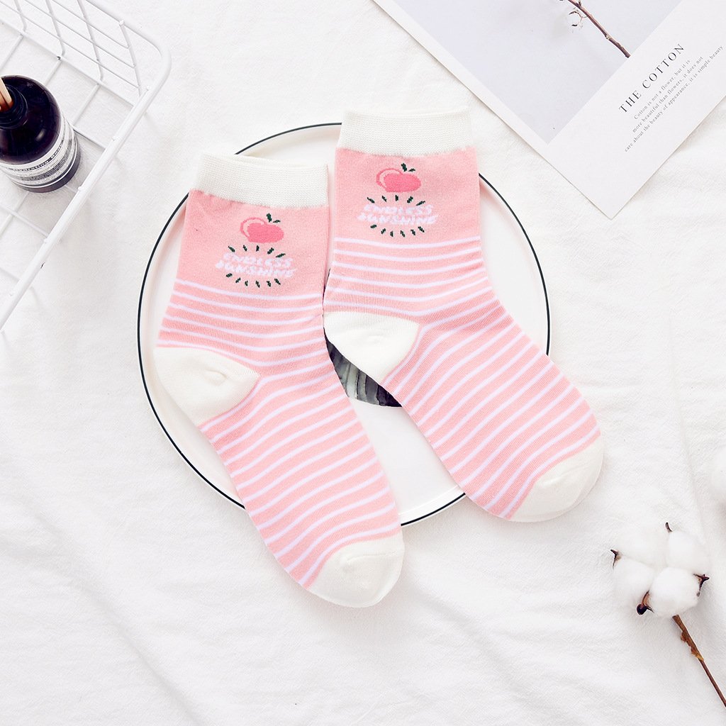 Cute Peach Socks for Women