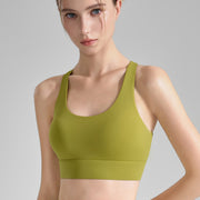 Women's U‑Neck Tie‑Up Thickened Yoga Vest – Flattering Sports Top