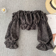 Women's Niche High Waist One-shoulder Tube Top Shirt