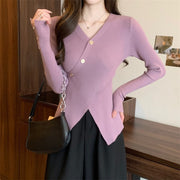 V-neck Pullover Design Sense Slimming Inner Autumn Sweater