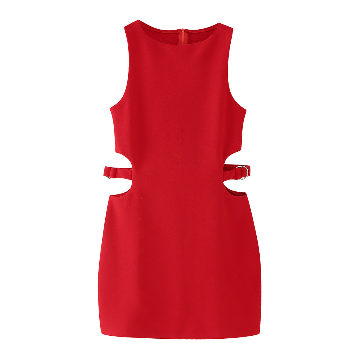 French-style Womens Hollow-out Midriff-baring Dress