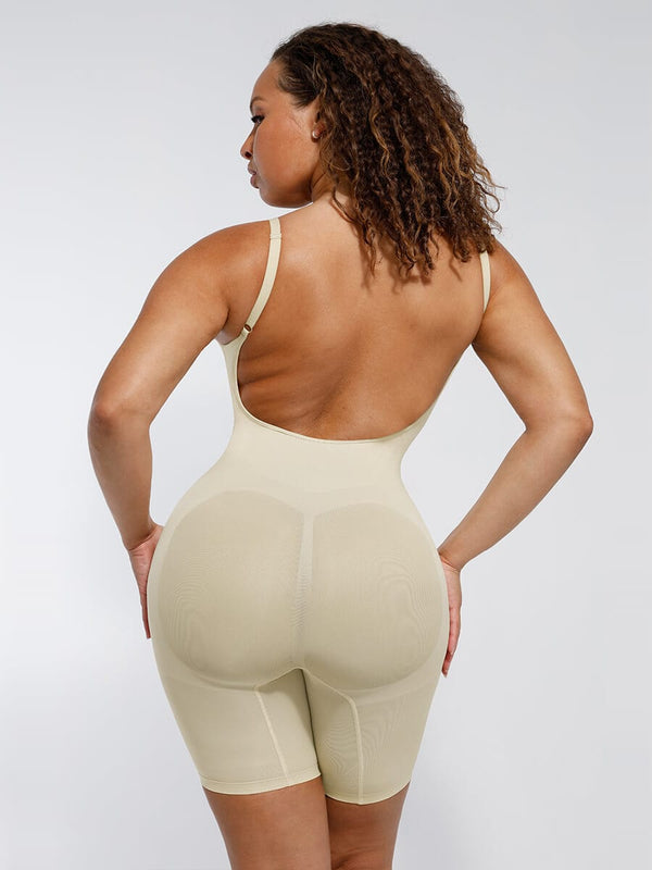 Seamless Open-Back Sporty Jumpsuit