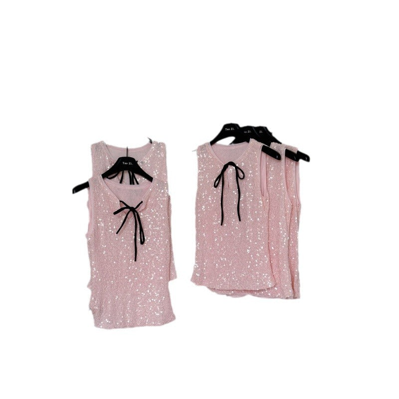 Special Meter Sense Sequin Sling Top