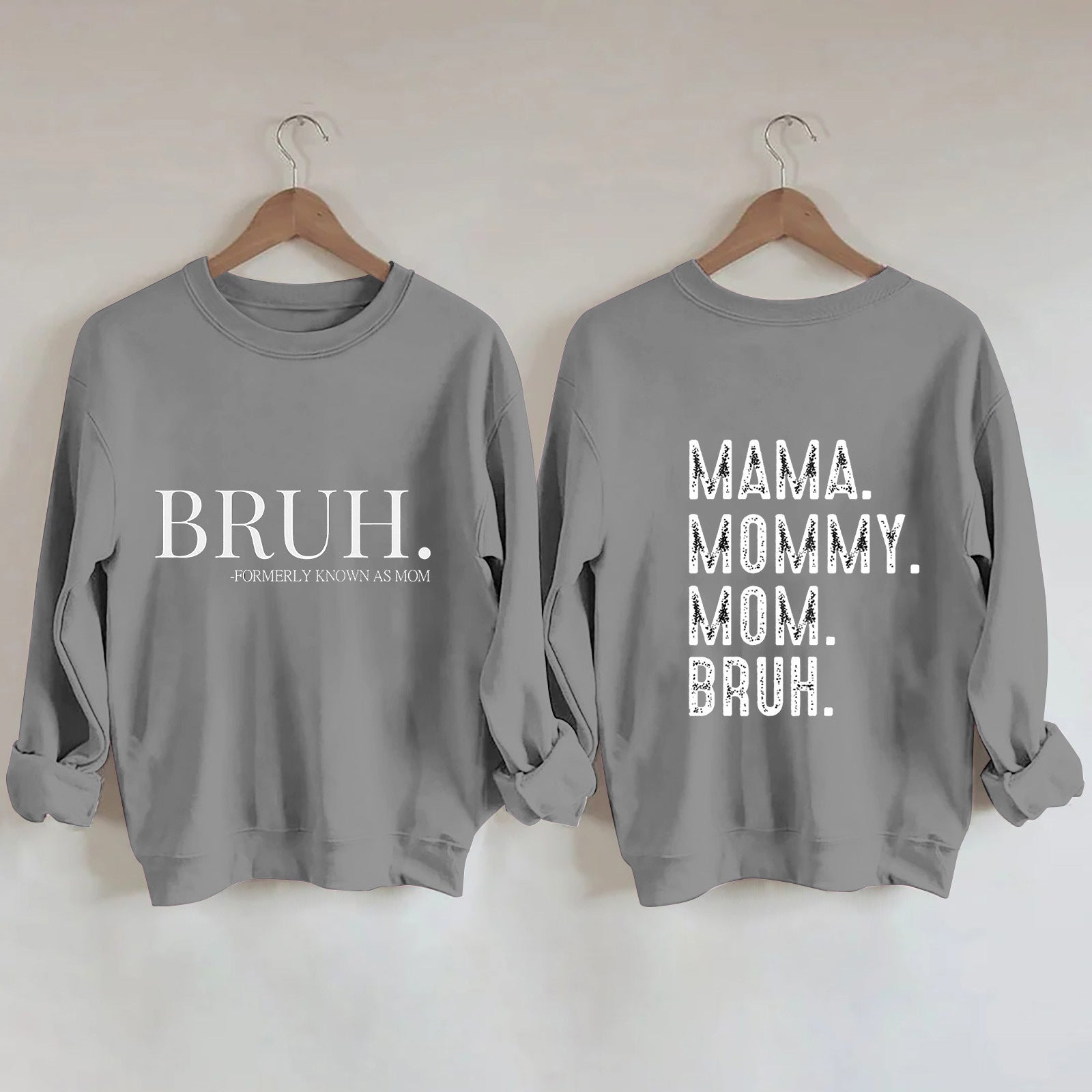 Trendy Letter Print Round Neck Hoodie for Women