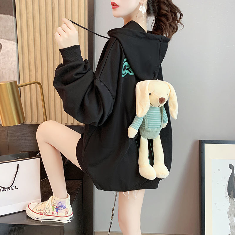 Trendy Western-Style Mid-Length Loose Sweatshirt