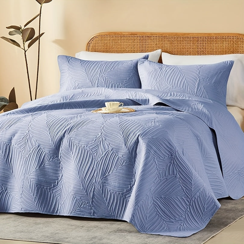 2/3pcs Quilt Set Bedspreads - Soft Cool & Refreshing Summer Quilt Lightweight Microfiber Bedspread - Modern Style Coin Pattern Coverlet For All Seasons - Gifts For The Family