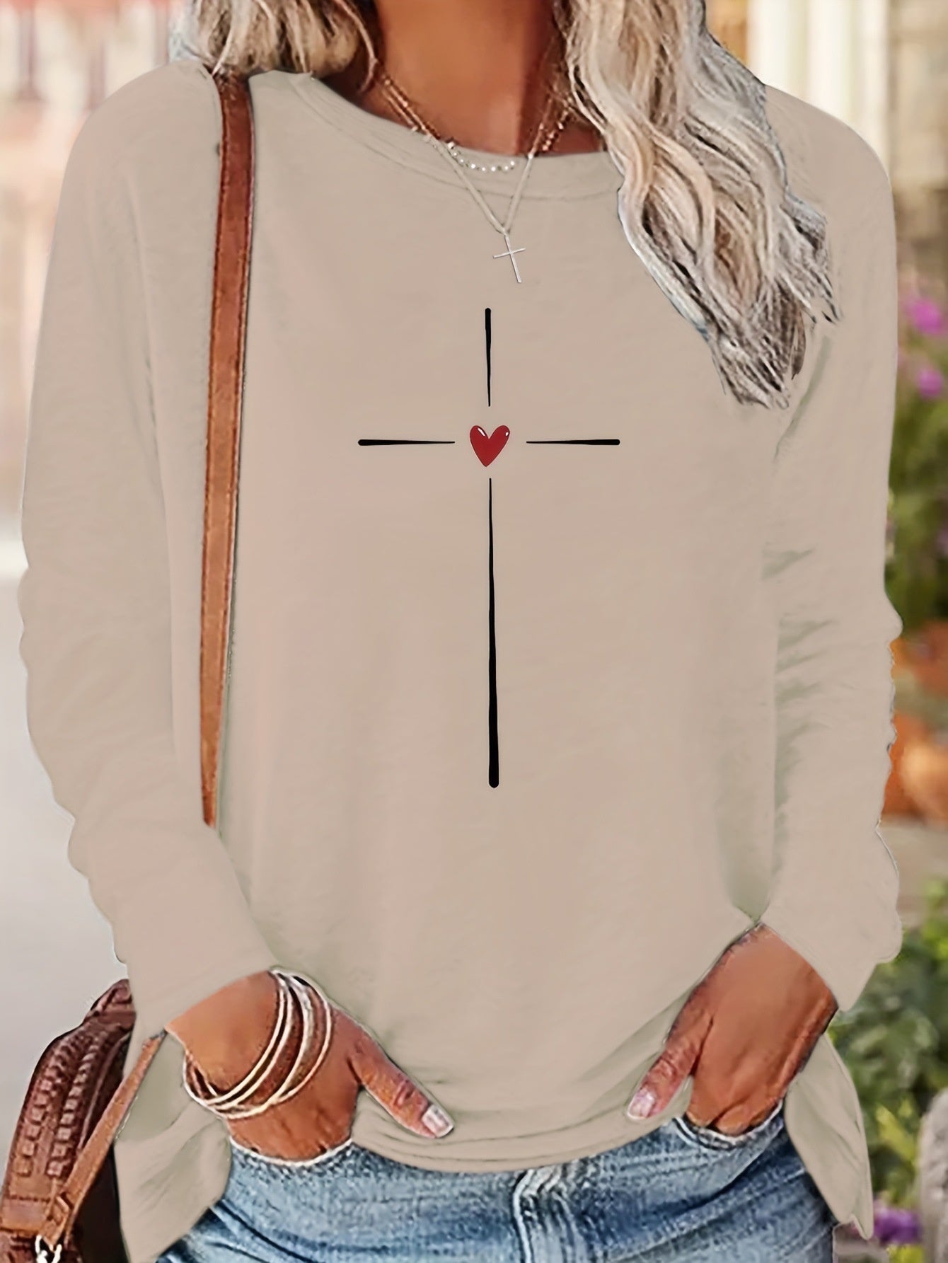 Plus Size 3D Printed Casual Long Sleeve Hoodie