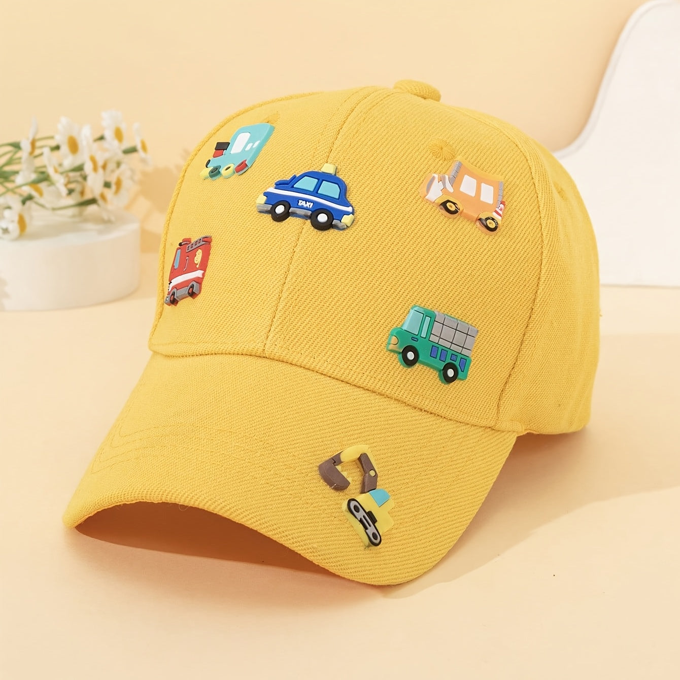Three-Dimensional Cartoon Mesh Baseball Cap with Car Designs