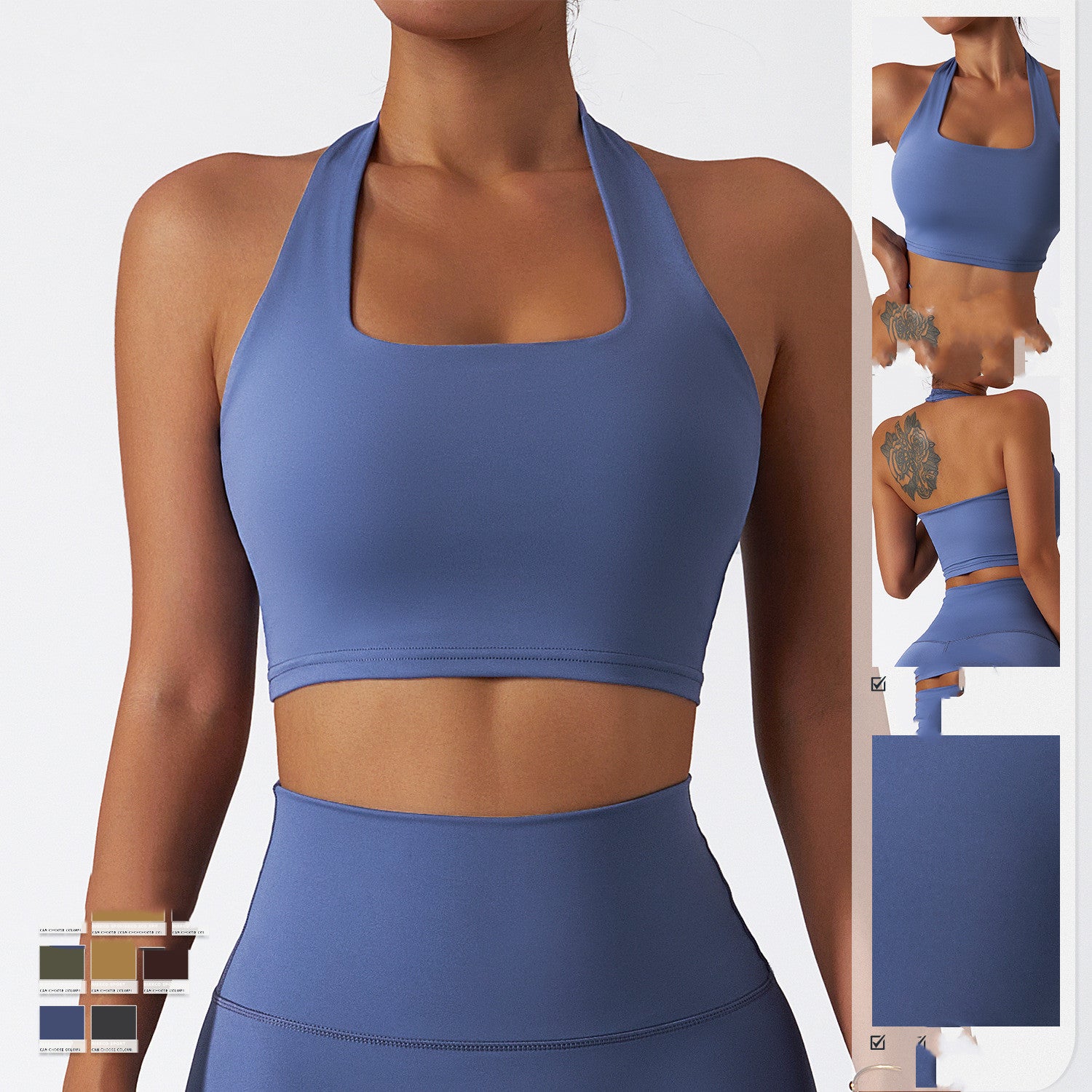 Quick-Dry Nude-Feel Push-Up Sports Bra for Yoga & Running