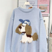 American Girls Retro Plush Puppy Brocade Sweater
