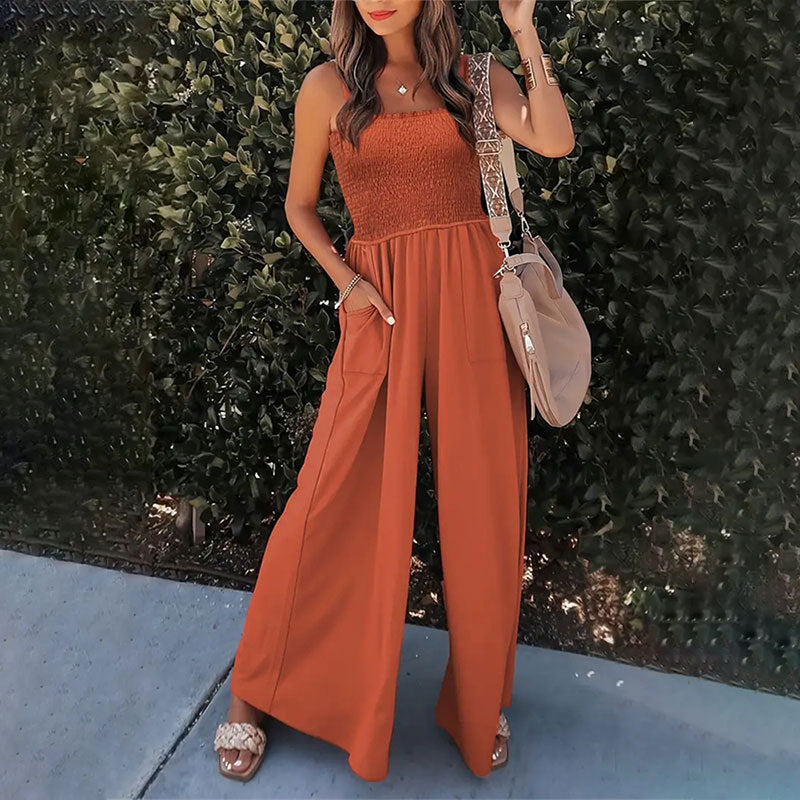 Chic Sleeveless Wide-Leg Casual Jumpsuit for Women