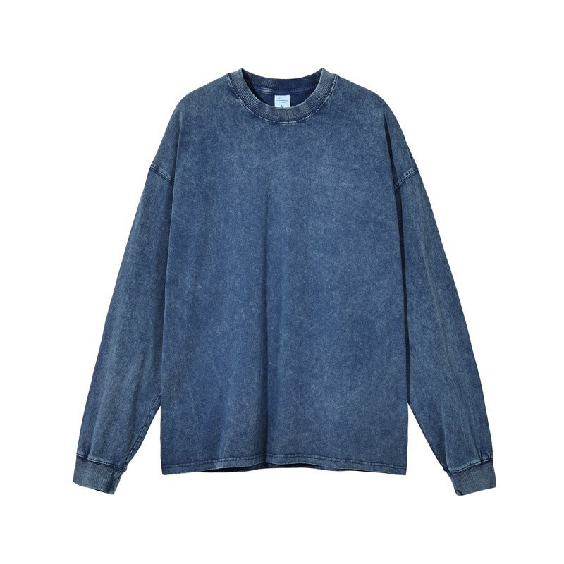 Solid Blank Ribbed Sleeve T Shirt