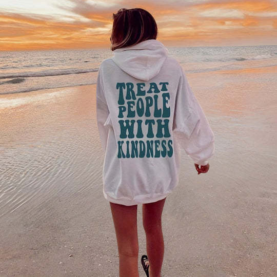 Cozy Letter Print Drop-Shoulder Sweatshirt