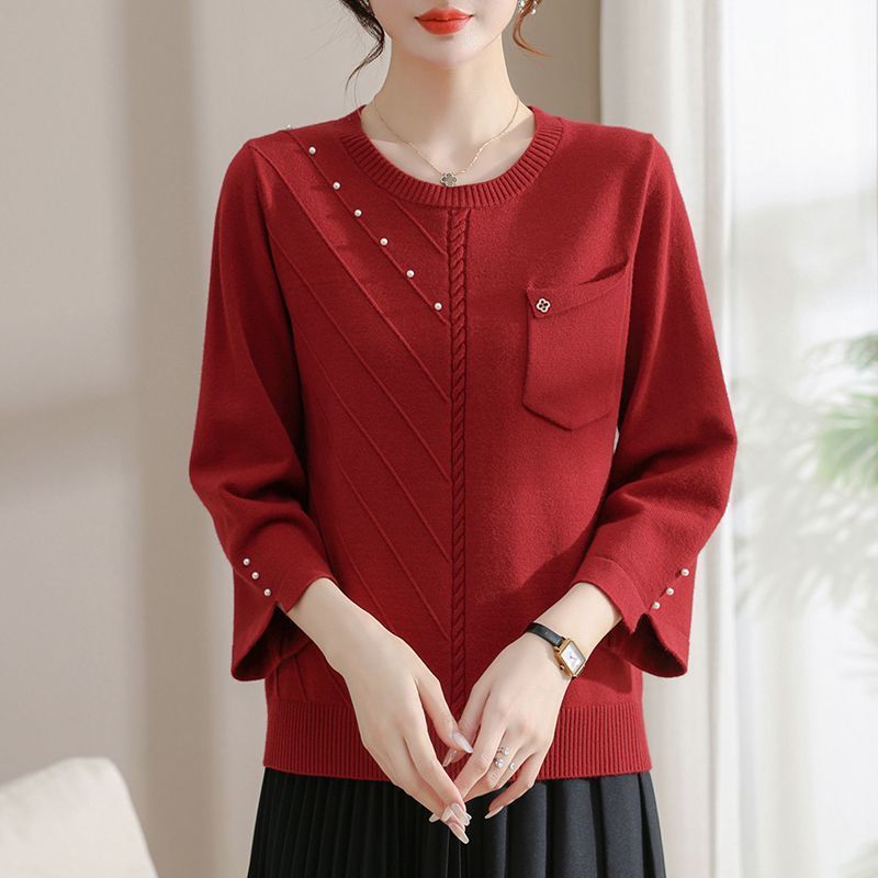 Bottoming Mom Wear Spring and Summer New Lightweight Sweater