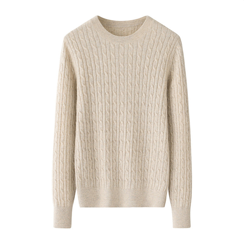 Round Neck Sweater Women's Pure Cashmere Sweater