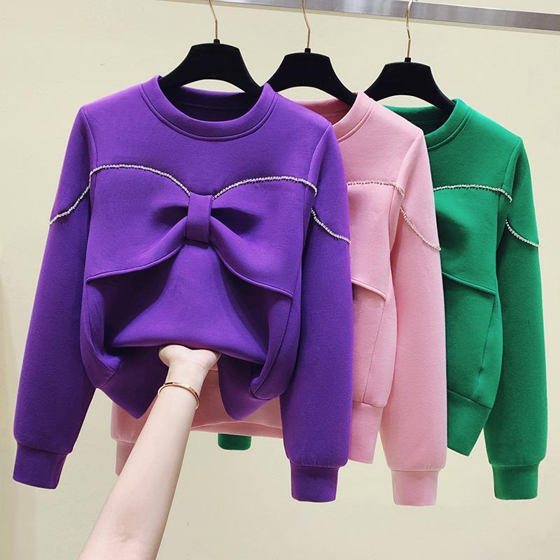 Chic Diamond Bow Pullover Sweater