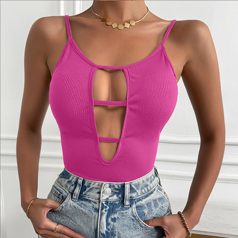 Sexy Backless Hollow Street Style Jumpsuit