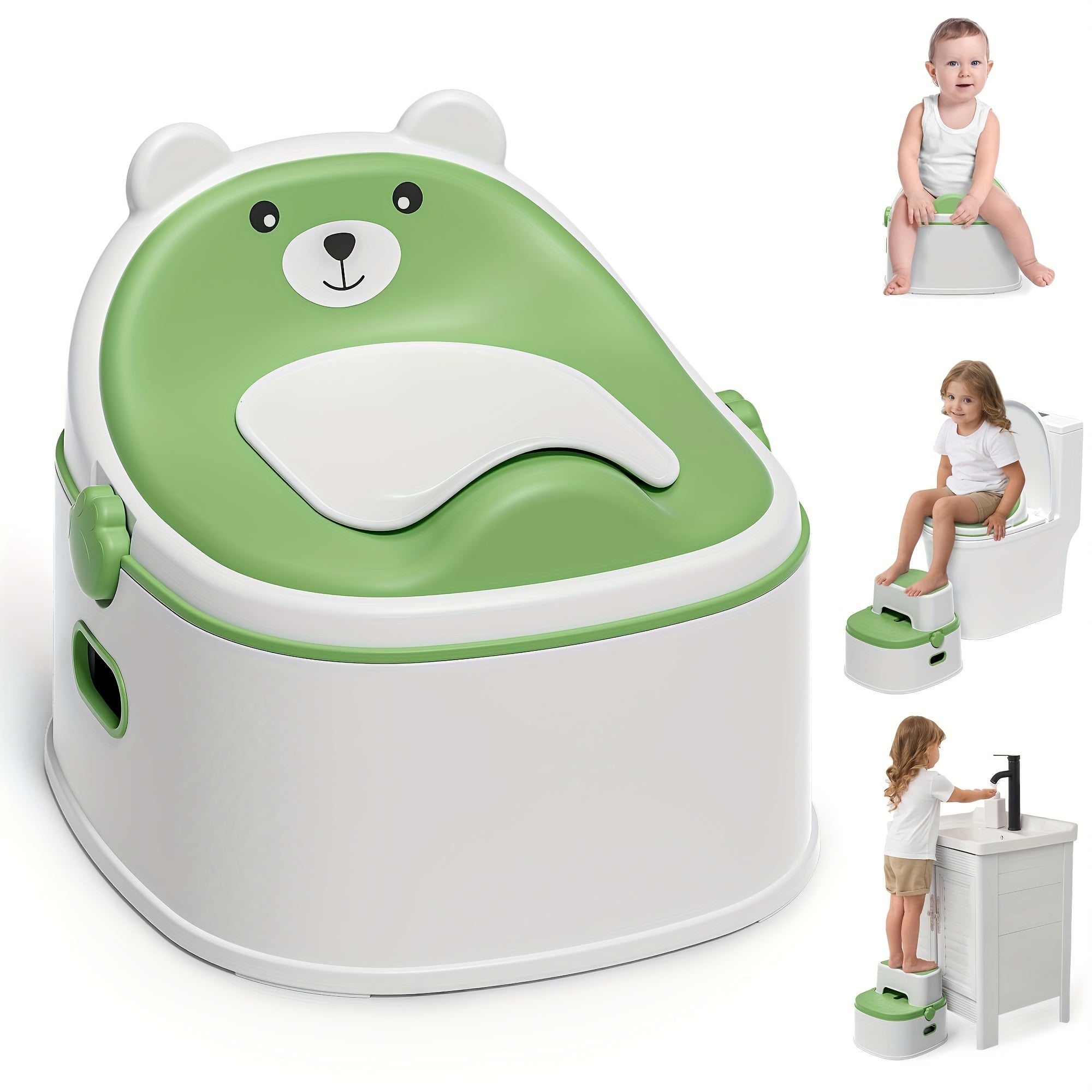 3-in-1 Potty Training Toilet with Step Stool and Seat