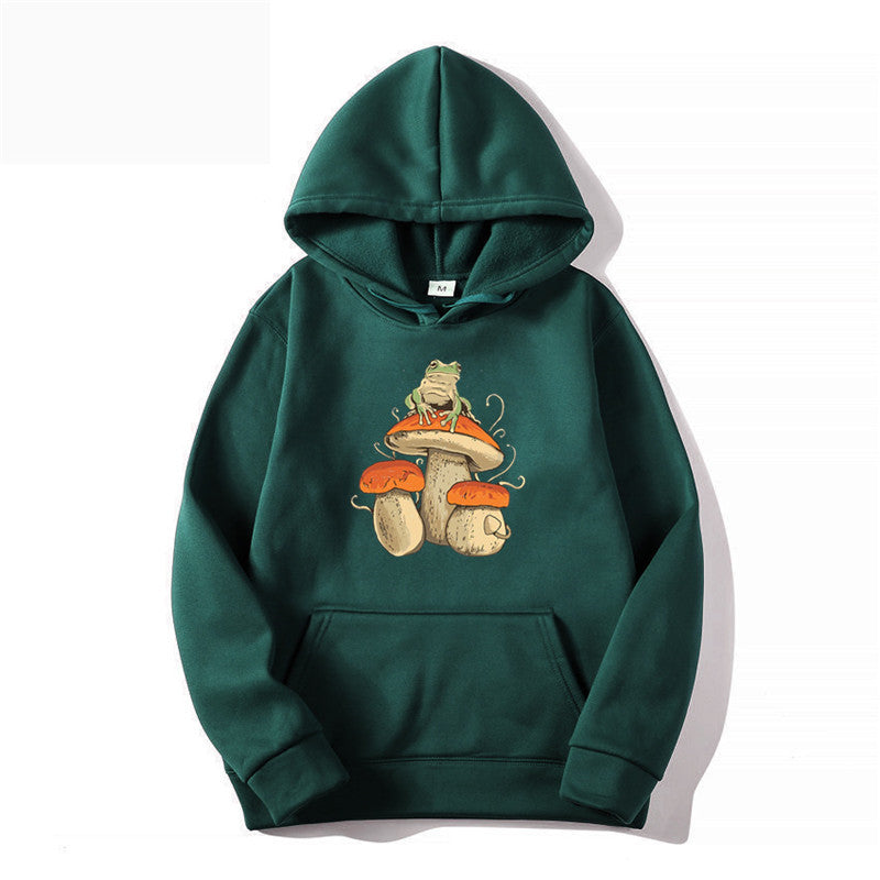 Letter Print Kangaroo Pocket Drawstring Hoodie