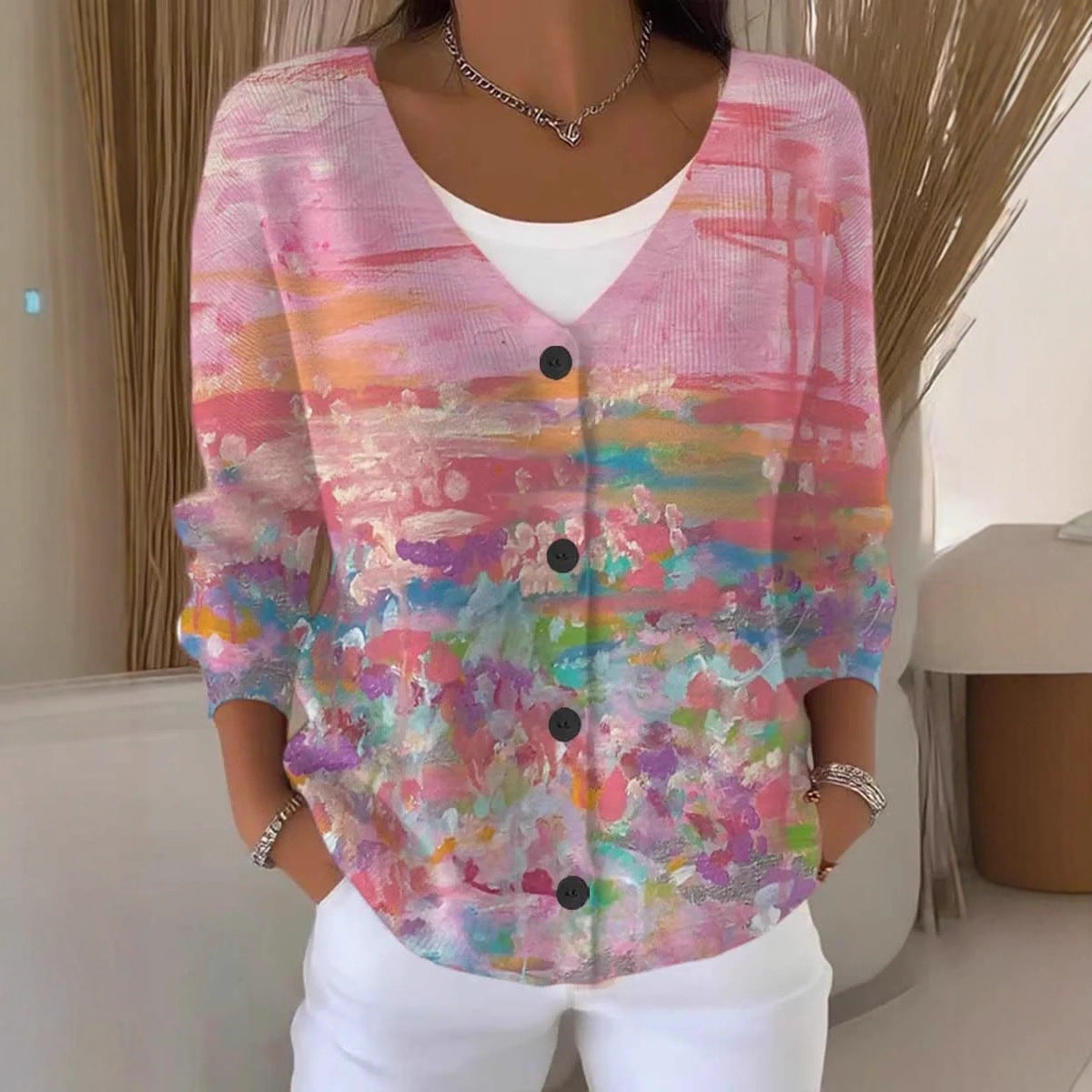 3d-printed Chunky-knit Womens Cardigan Sweater