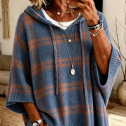 Womens Knitted New-style Hooded Drawstring Sweater