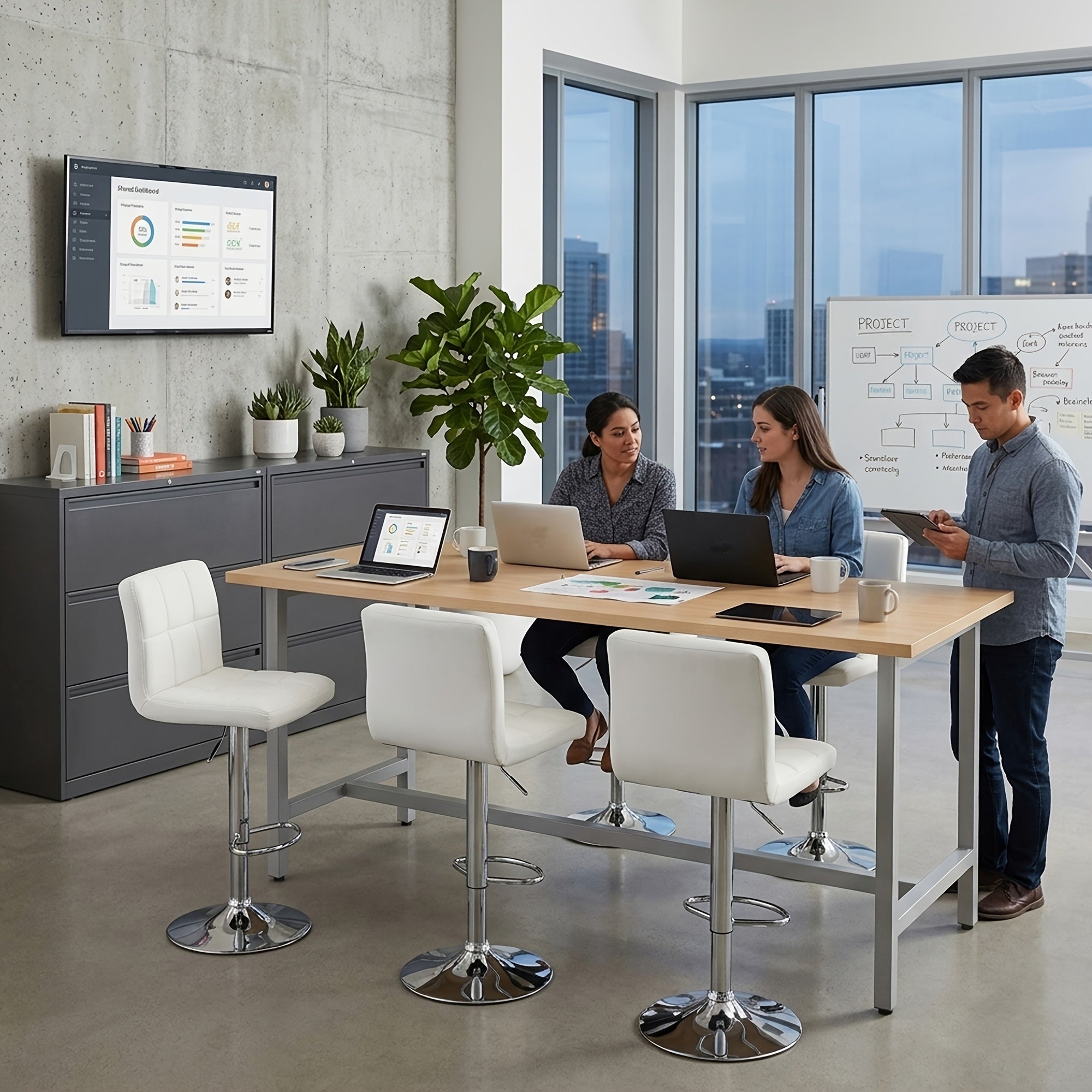 Adjustable Ergonomic Office Chair with Swivel Base